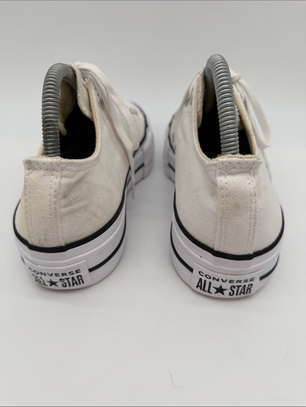 Converse Chuck Taylor All Star White Lift Low Platform Womens 8 Sneakers 560251F - Picture 9 of 16
